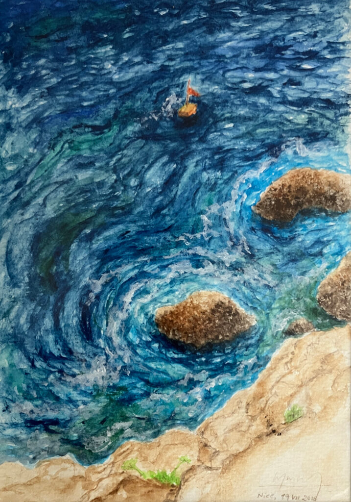 Nizza, Felsen im Meer