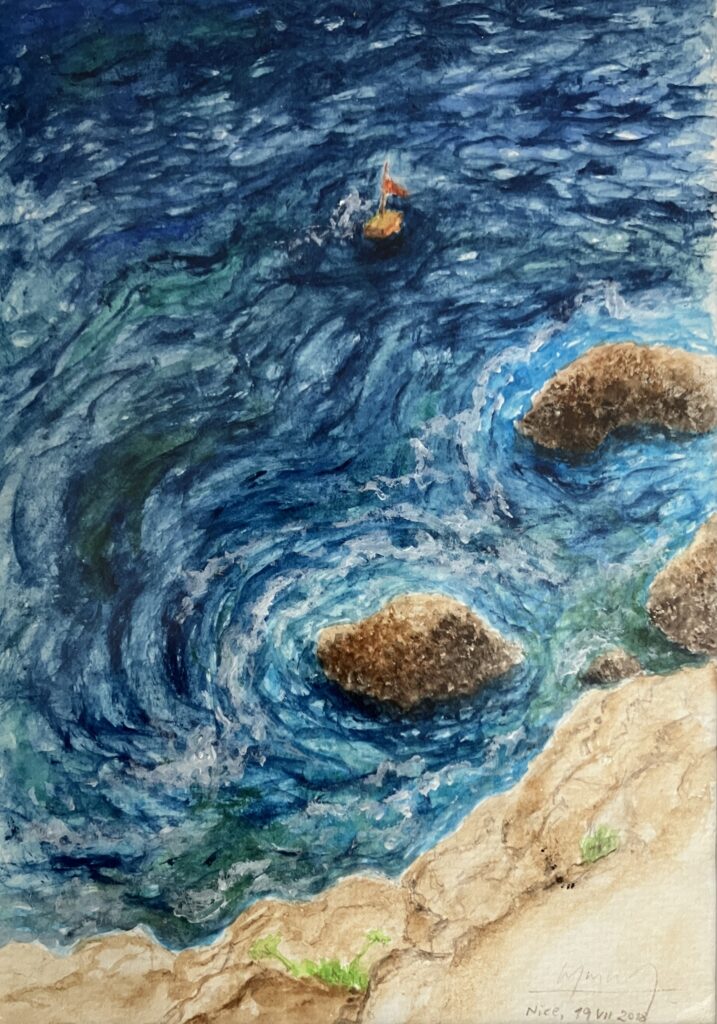 Nizza, Felsen im Meer